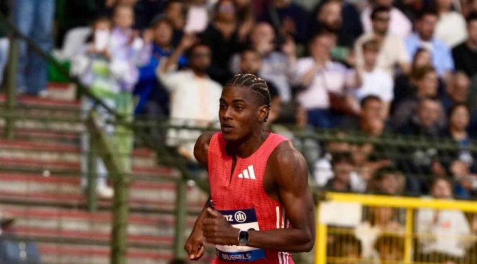 Alexander Ogando toca el cielo en Bruselas al llegar primero en 200 metros en la Liga Diamante