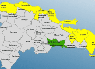 COE emite alerta amarilla para 8 provincias y verde para Santo Domingo ante efectos del huracán Erin