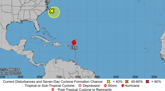 Huracán Erin sube a categoría 4 en el Atlántico sin amenazas directas en tierra