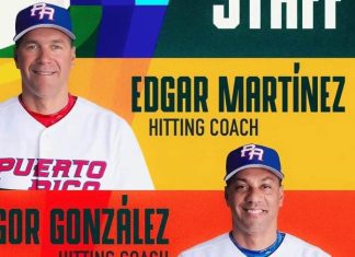 Edgar Martínez e ‘Igor’ González, técnicos de bateo de Puerto Rico en Clásico de Béisbol