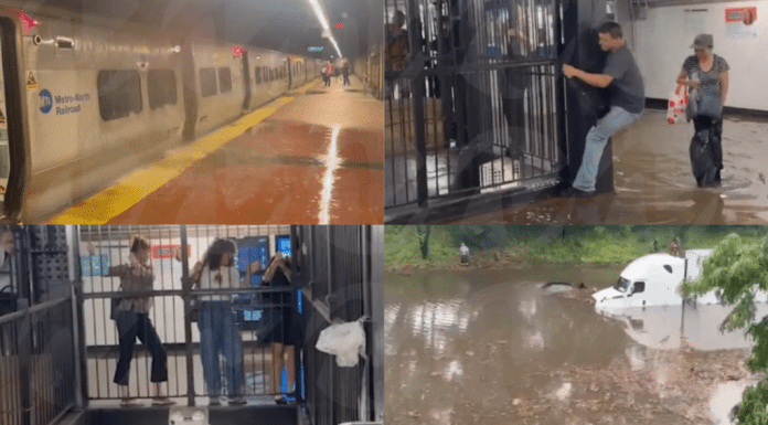 Inundaciones paralizan el metro en NY tras tormenta torrencial