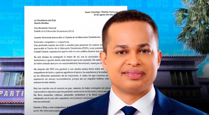 Las renuncias en el PLD no se detienen, se va Omar Guevara miembro de Comité Central