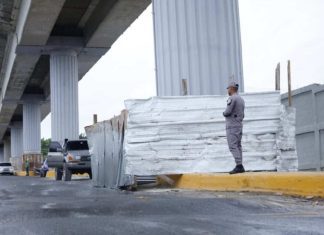 OPRET aclara pedazos desprendidos de columna del Metro hacia Los Alcarrizos eran restos de caliche y suciedad