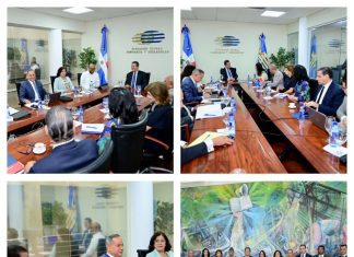 Faride y director PN visitan a Leonel en busca de consenso para modificar ley orgánica de la Policía