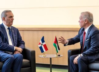 Presidente Abinader se reúne con el Rey de Jordania Abdalá II bin Al-Hussein