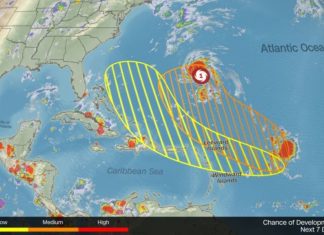 La tormenta Humberto se fortalece en aguas del Atlántico