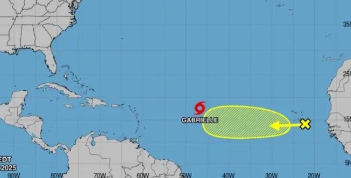 Indomet informa se forma la tormenta tropical Gabrielle, en aguas del Atlántico