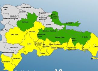 COE aumenta alerta a 20 provincias y el Distrito Nacional; avisa de lluvias «muy significativas» próximos días