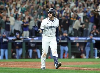 Grand slam de Eugenio Suárez coloca a los Marineros a una victoria de su primera Serie Mundial
