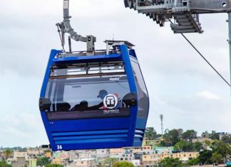 Teleférico de Santo Domingo suspende temporalmente su servicio por avería mecánica