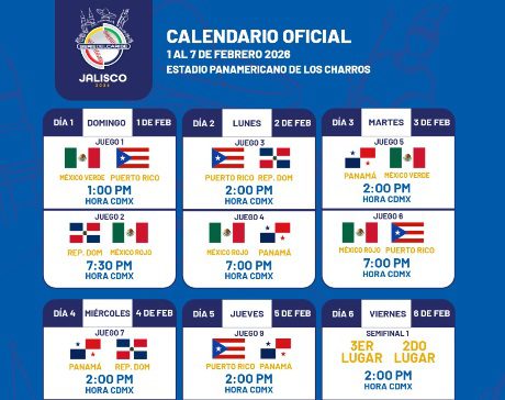 ¡Listo el calendario de la Serie del Caribe Jalisco 2026!