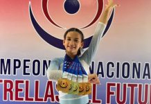 Coral Caamaño se corona campeona nacional de gimnasia nivel 6 con 5 medallas de oro