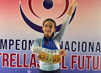 Coral Caamaño se corona campeona nacional de gimnasia nivel 6 con 5 medallas de oro
