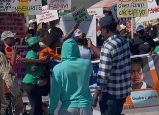 Haitianos se movilizan en la frontera exigiendo justicia por muerte de Stephora Joseph