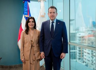 Ministro Ito Bisonó recibe a la embajadora de EE. UU., Leah Campos; inicia encuentros oficiales con instituciones del Gobierno