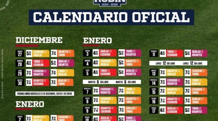 LIDOM presenta calendario oficial del Round Robin 2025‑26