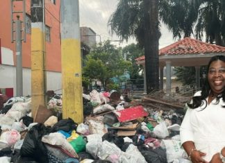 Diputada de la Fuerza del Pueblo denuncia basura en calles de Santo Domingo Norte