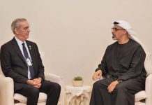 Presidente Abinader sostiene audiencia con el príncipe heredero de Abu Dhabi y concluye agenda en Emiratos Árabes Unidos