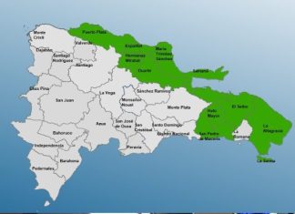 Ante vaguada, el COE coloca alerta verde sobre 10 provincias de RD