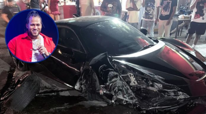 El Alfa sufre aparatoso accidente en el Distrito Nacional