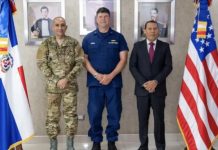 Comandante del Comando de Preparación de la Fuerza Guardia Costera EE.UU., se reúne con presidente DNCD y director DNI