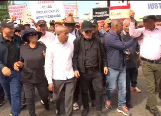 Agrónomos marchan hacia el Palacio Nacional en demanda de aumento salarial