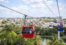Empresa Metropolitana de Transporte informa un tramo del Teleférico de Santo Domingo está fuera de servicio