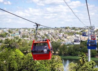 Empresa Metropolitana de Transporte informa un tramo del Teleférico de Santo Domingo está fuera de servicio