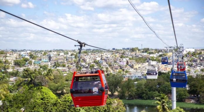 Empresa Metropolitana de Transporte informa un tramo del Teleférico de Santo Domingo está fuera de servicio