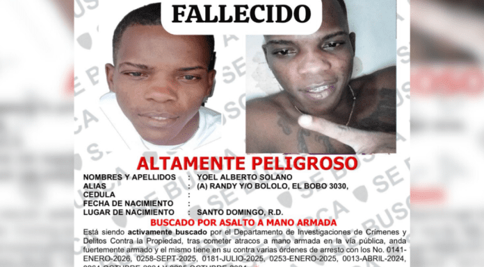 Policía Nacional abate a “Bololo”, presunto atracador con 11 órdenes de arresto tras enfrentar patrulla policial