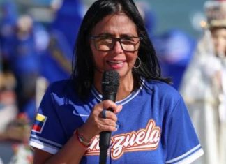 Delcy Rodríguez celebra título de Venezuela en el Clásico Mundial de Béisbol 2026