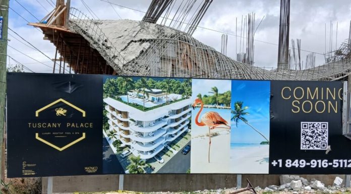 MIVHED paraliza construcción de proyecto Tuscany Palace Residence en Bayahibe tras colapso en obra