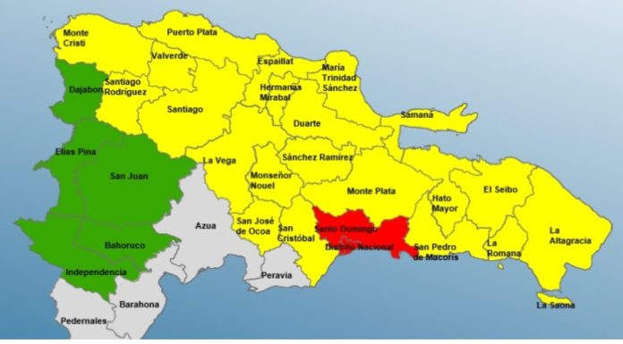 COE eleva al Gran Santo Domingo a alerta roja por intensas lluvias asociadas a vaguada