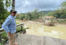 Gobierno inicia demolición del puente colapsado sobre el río Camú en Puerto Plata