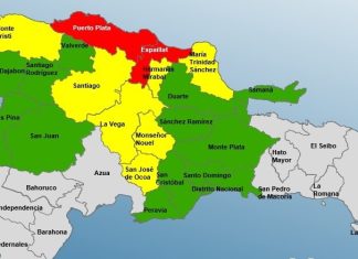 COE eleva a alerta roja a Puerto Plata y Espaillat por incidencia de vaguada