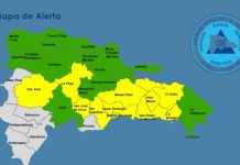 Diez provincias y el Distrito Nacional se mantienen en alerta amarilla a causa de las lluvias