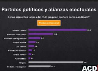 Gonzalo Castillo es preferido por el 30.6 de los dominicanos como candidato presidencial del PLD
