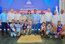 Vicepresidenta Raquel Peña y ministro Kelvin Cruz dan inicio a la reparación del Club Pueblo Nuevo en Santiago