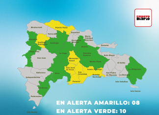 COE pone 18 provincia en alerta; Santo Domingo y Distrito Nacional en amarilla