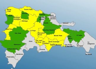 El COE amplía a once las provincias en alerta amarilla; tambien el Distrito Nacional